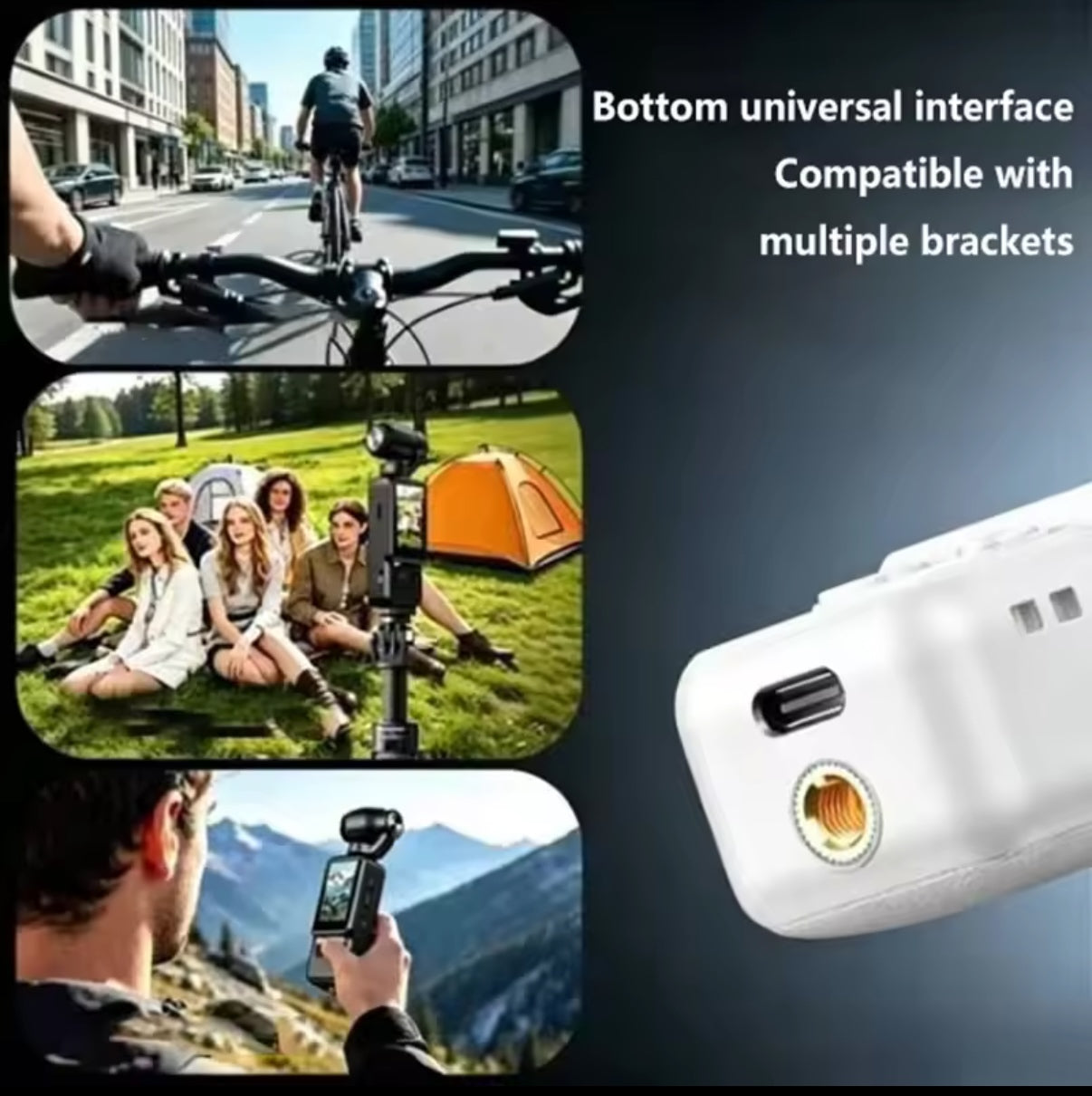 Mini Caméra d’Action 4K Rotative 180° – Stabilisateur Intelligent | Compacte & Portable