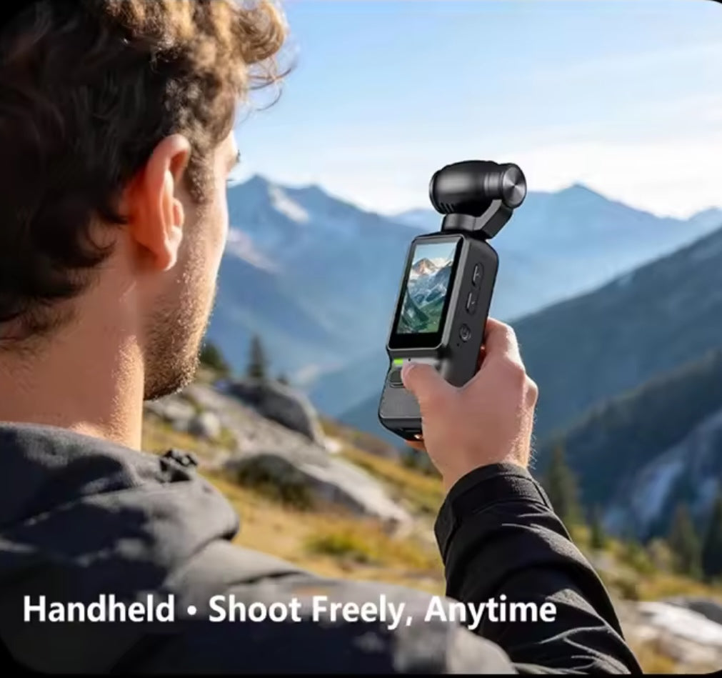 Mini Caméra d’Action 4K Rotative 180° – Stabilisateur Intelligent | Compacte & Portable
